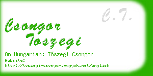 csongor toszegi business card
